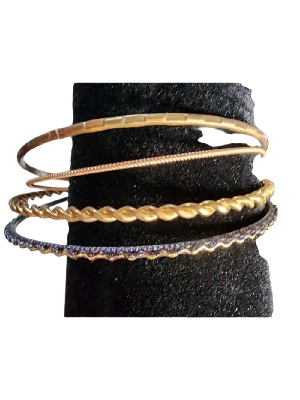Goldtone Intricate Bangle Bracelet Set